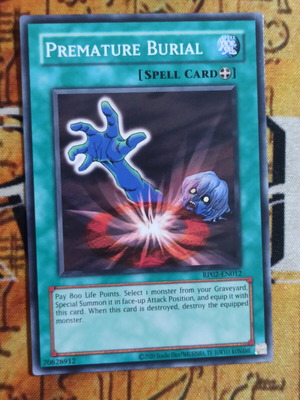 Premature Burial κάρτα Equip Spell Yu-Gi-Oh!