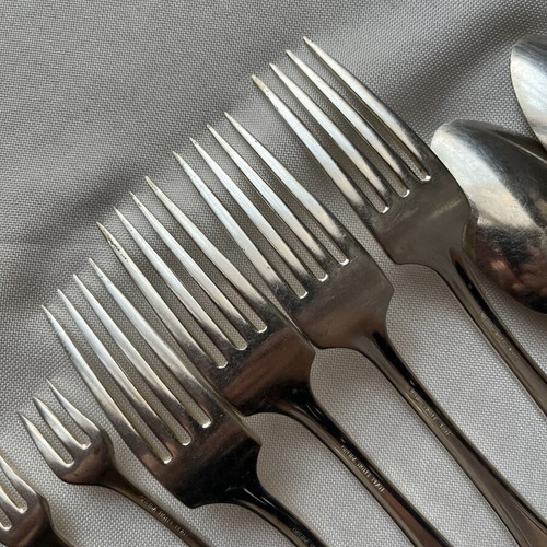 Vintage Oneida Modena silver-plated cutlery set 10 pieces used
