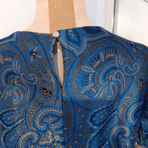 Brocat Satin Skirt and Blouse Set like new, blue