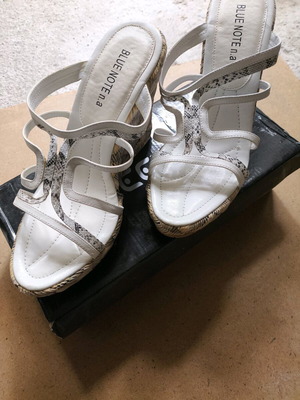 Platforms new, white, size 40, cork material