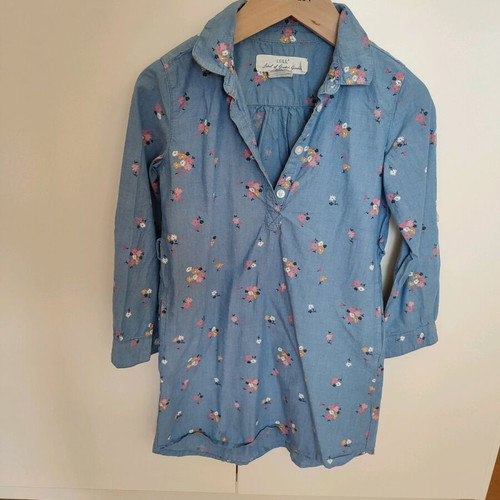 H&M cotton shirt dress for girl 4-5 years like new