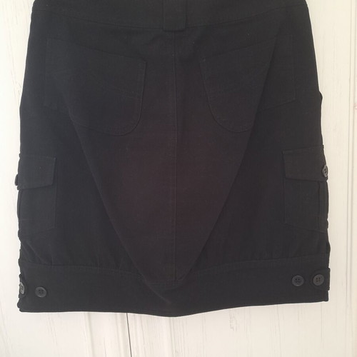 Corduroy skirt black, like new, adjustable hem