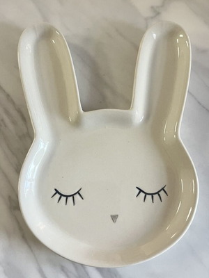 Bloomingville ceramic bunny-shaped plate