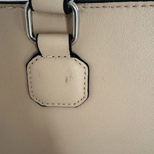 Bershka handbag used, beige with scarf on handle