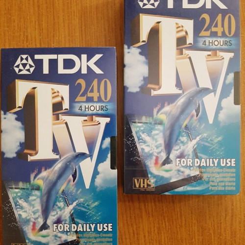 TDK VHS tapes new, pack of 2 x 4 hours
