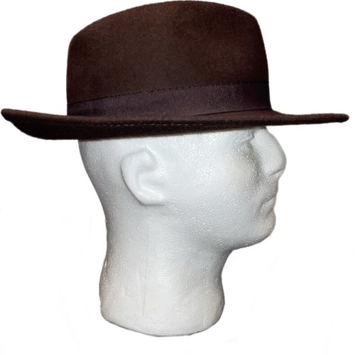 Fedora hat brown like new, size 57