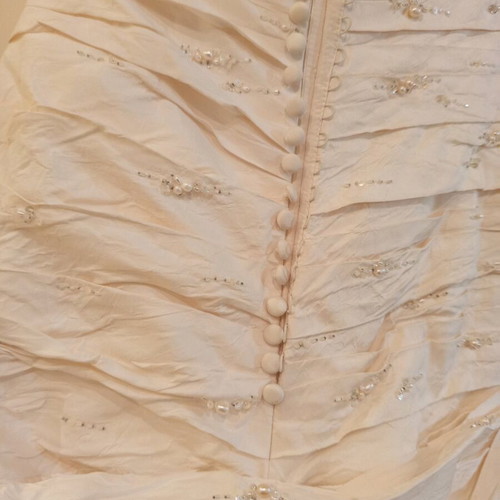 Pronovias Rangun 100% Dupion Silk wedding dress size EU 38 like new