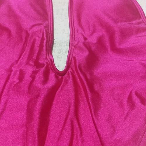 One-piece swimsuit with V opening new, fuchsia, size S/M