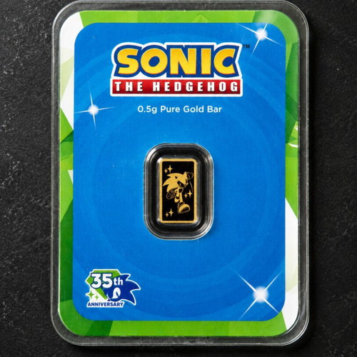 PAMP Suisse Sonic the Hedgehog 35th Anniversary χρυσή μπάρα 0,5 γρ. καινούργια