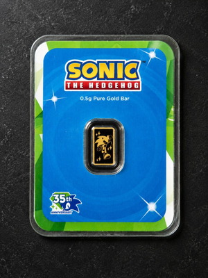 PAMP Suisse Sonic the Hedgehog 35th Anniversary χρυσή μπάρα 0,5 γρ. καινούργια