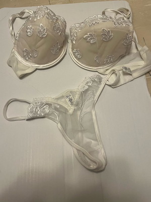 Lingerie set new, white, slip S M L