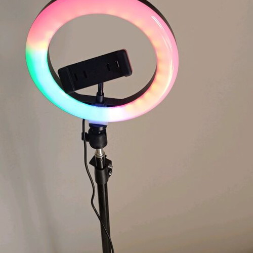 Light with phone holder base new