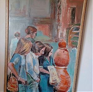 Πίνακας ζωγραφικής Ι.ΛΥΚΙΔΗ του 1974  λάδι σε καμβά 1.05×0.75 Αριστης κατάστασης.Αγορασμενος από πλειστηριασμο.