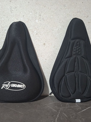Σετ καλύμματα σέλας ποδηλάτου, 1 gel comfort + 1 απλό μαύρο