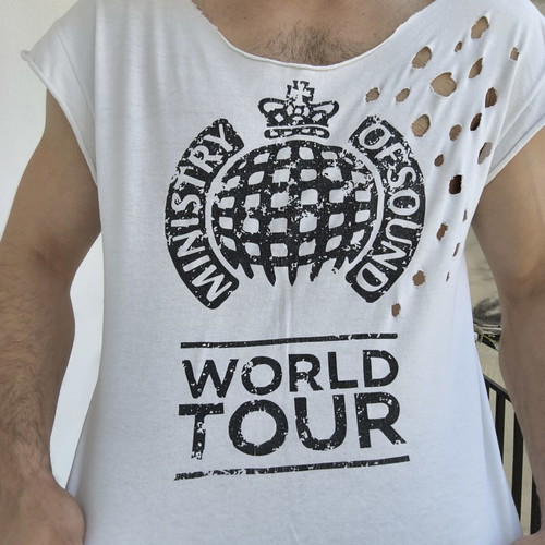 Ministry of Sound World Tour 2012 T-Shirt like new, medium, white