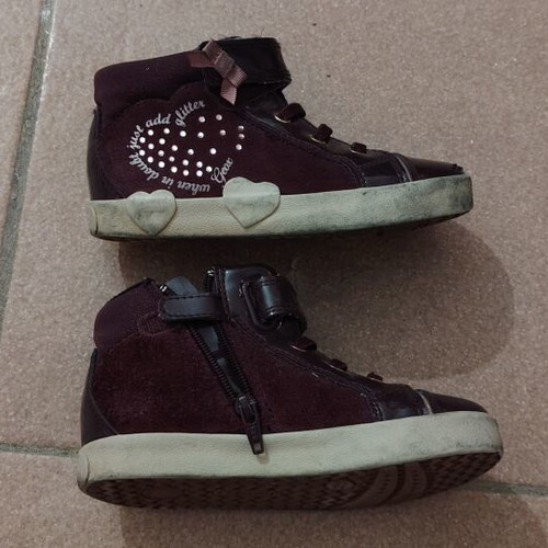 Geox girls' boots size 25, burgundy