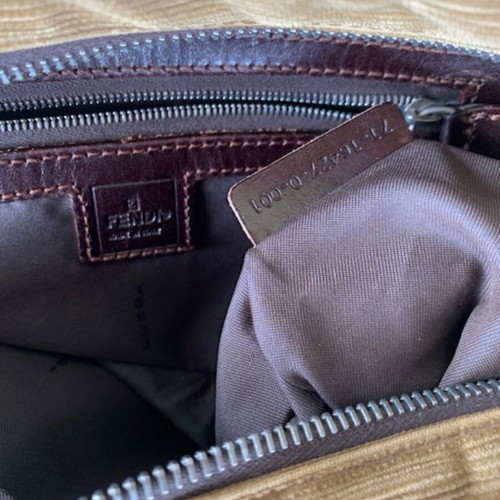Fendi handle handbag used, brown