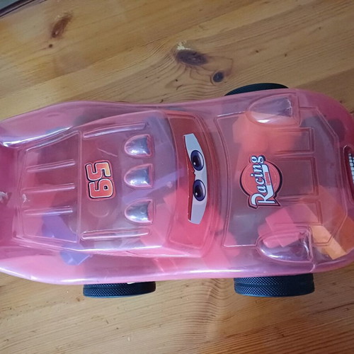 Lightning McQueen Large Car Toy with Complete Building Blocks Set, Like New