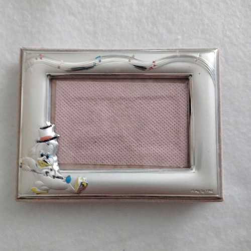 Silver bebe frame like new with stamp 11x8 cm