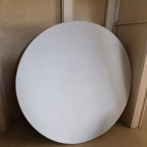 Catering tables round 150cm polypropylene set of 5 with tablecloths like new
