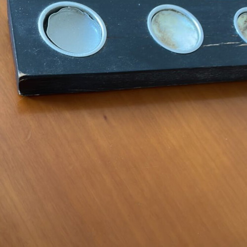 Vintage wooden holder for 7 tealights used