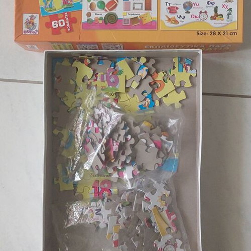 Educational puzzles 3 in 1 like new with numbers, shapes and alphabet