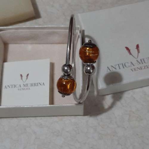 Antica Murrina Venezia Silver 925 Bracelet with Murano Glass New