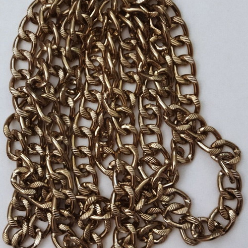 Chain for handmade knitted bags, bronze lightweight aluminum, 2 meters