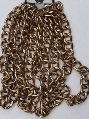 Chain for handmade knitted bags, bronze lightweight aluminum, 2 meters