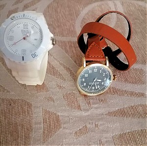 Γυναικεία ρολόγια 2 λευκό και ταμπα