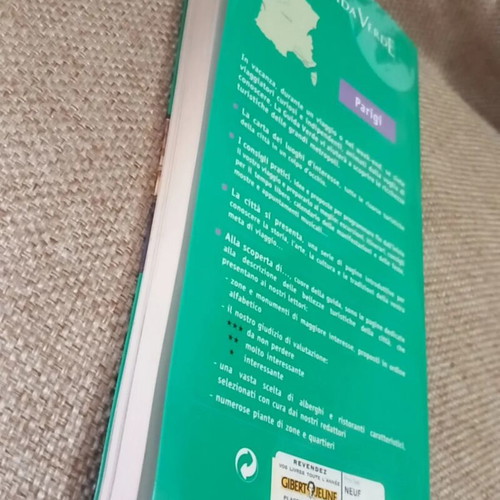 Michelin La Guida Verde Parigi travel guide used, Italian