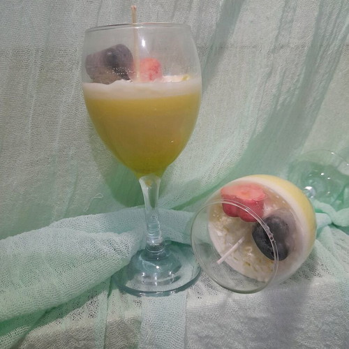 Soy candles in wine glass with cashmere scent new