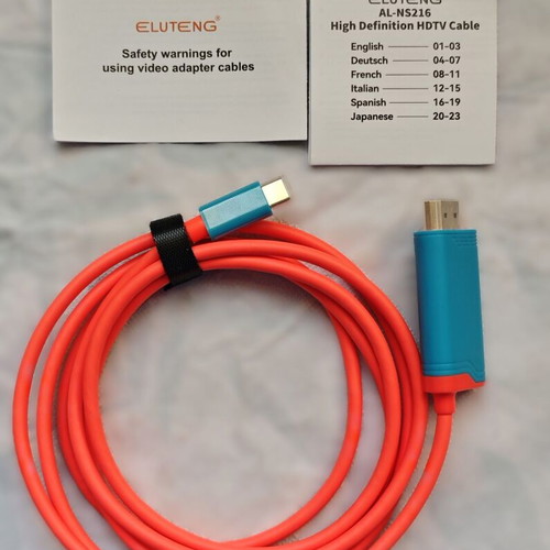 Eluteng 4K@60Hz USB C to HDMI Cable 2M PD100W New, Pack of 3