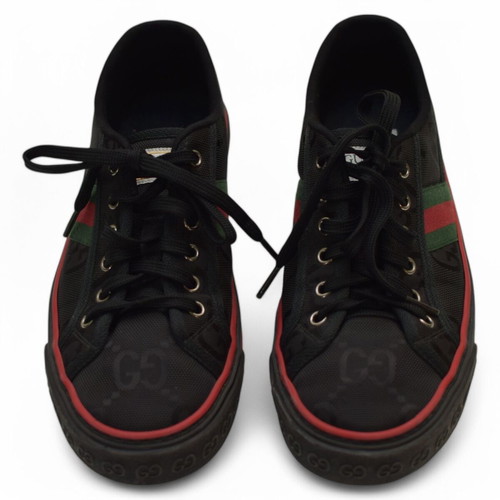 Gucci Black GG Econyl Nylon Web Athletic Shoes 41 Used Unisex
