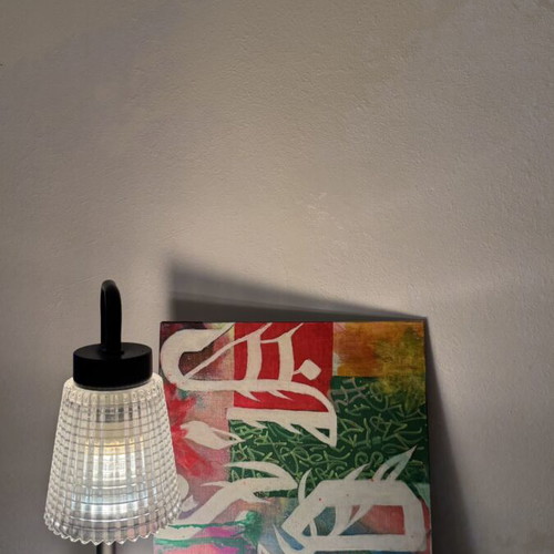 Graffiti canvas painting like new, handmade colorful design