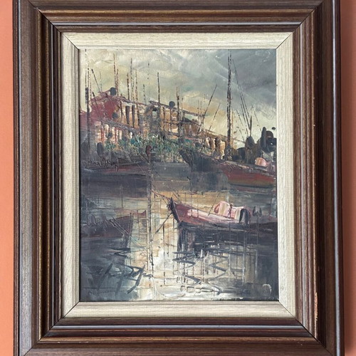 Signed painting with spatula technique like new