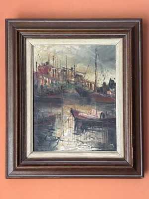 Signed painting with spatula technique like new