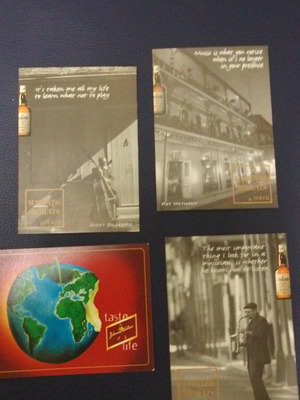 Рекламни карти Haig и Johnnie Walker комплект от 4 като нови