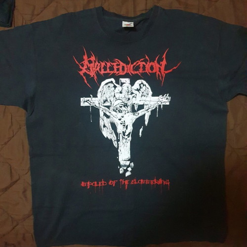 T shirt black metal band size XL
