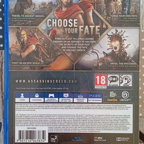 Assassins Creed Odyssey PS4 game used, very good condition