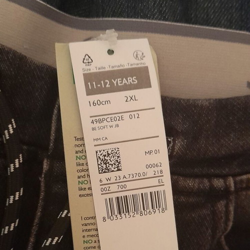 Benetton jeans new for boys 11-12 years, 2 pieces