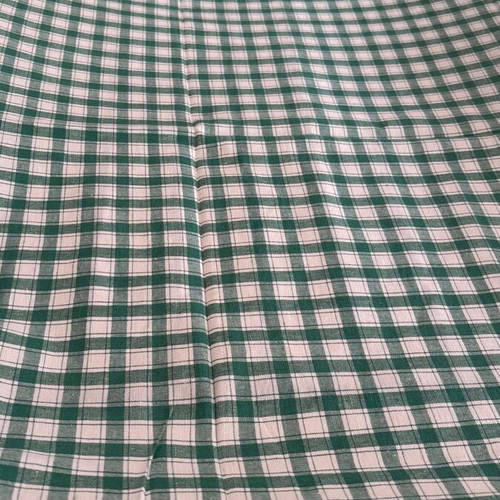 Linen fabric tablecloth, white and green