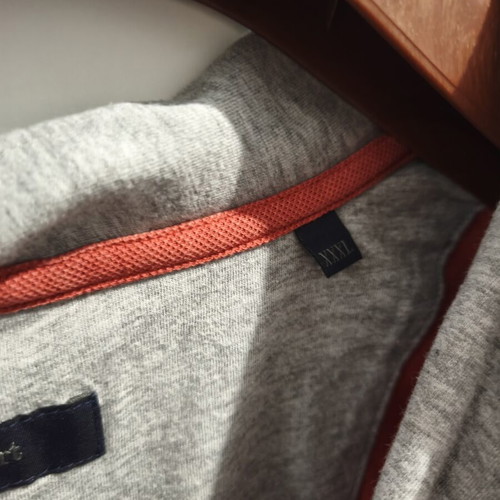 Zegna Sport Polo Shirt 3XL like new, gray and red cotton