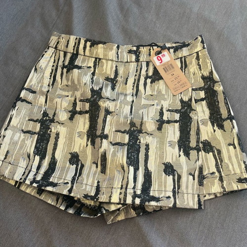 Skort new, black and gold, size XS