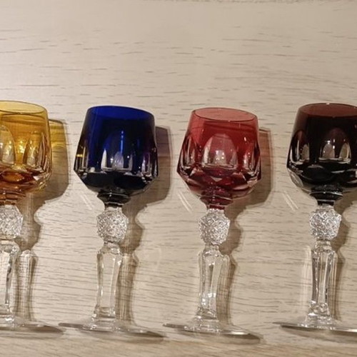 Nachtmann set of 6 used liqueur glasses made of handmade crystal