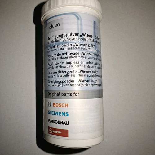 Bosch Inox Stove Cleaner Wiener Kalk Powder 100gr New