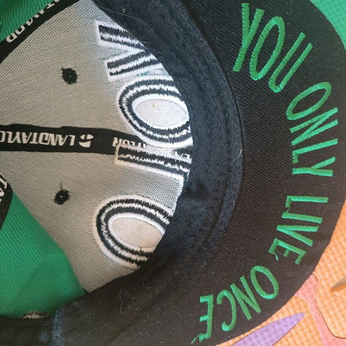 YOLO hat new, size L, black and green