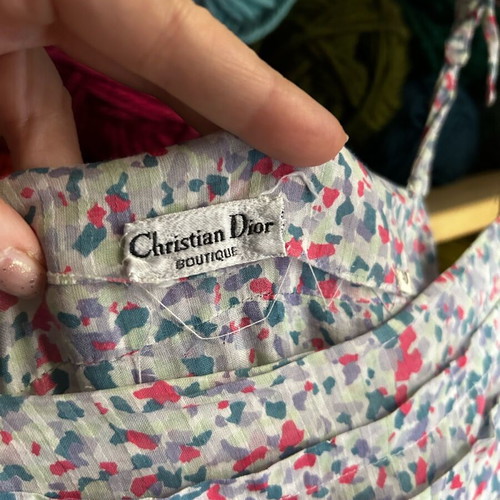 Christian Dior dress used, collectible, floral pattern, size S/M