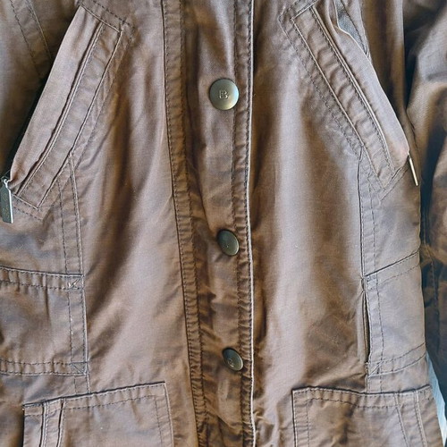 Bershka women's jacket with hood brown like new, size S