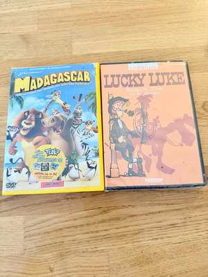 Madagascar και Lucky Luke DVD κινουμένων σχεδίων, σετ 2